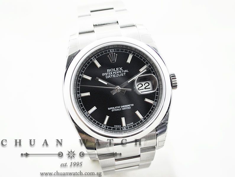 Rolex Gents DateJust 36mm 116200 Black Baton - Image 3