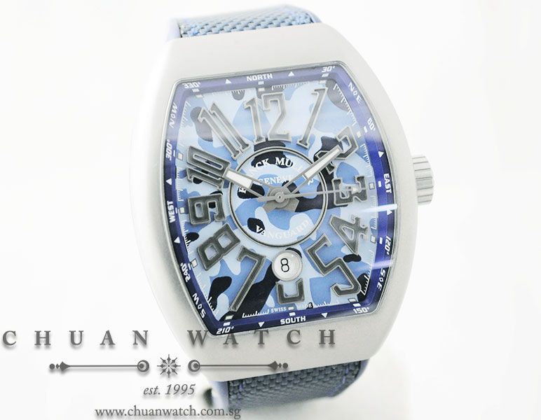 Franck Muller Vanguard Blue Camouflage V 45 SC DT TT MC BL - Image 3
