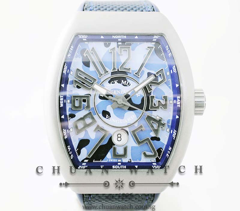 Franck Muller Vanguard Blue Camouflage V 45 SC DT TT MC BL