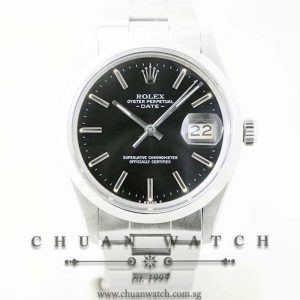 Rolex Vintage Oyster Perpetual Date 34mm 15000 Black Baton - Discontinued