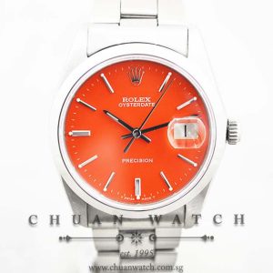 Rolex Vintage Oysterdate Precision 34mm 6694 Orange Baton Reconditioned - Discontinued