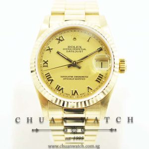 Rolex Boys DateJust President 31mm 68278 Champagne Roman - Discontinued