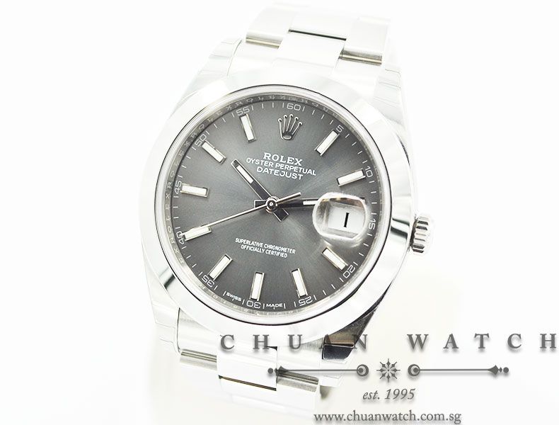 Rolex DateJust 41 126300 Rhodium Sunburst Index - Image 2