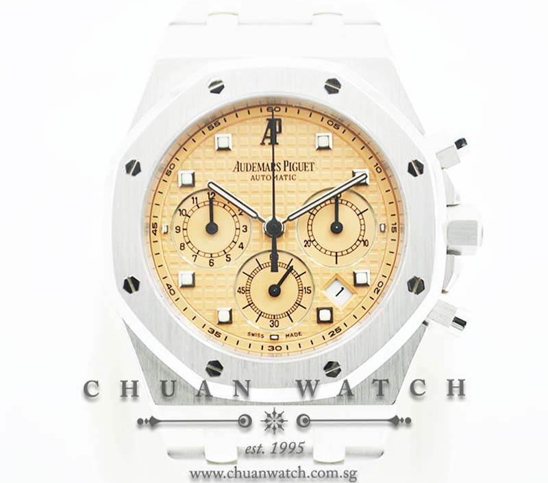 Audemars Piguet Royal Oak Chronograph 39mm White Gold 25960BC Salmon - Discontinued