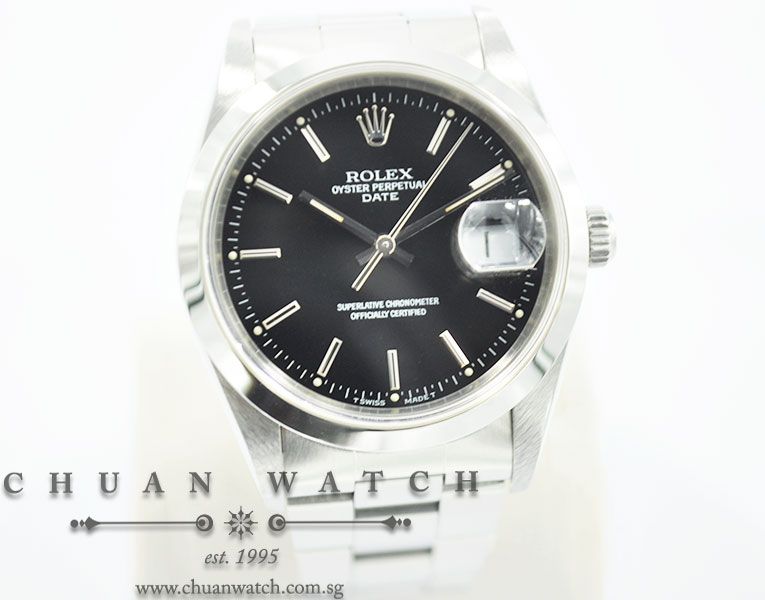 Rolex Oyster Perpetual Date 34mm 15200 Black Baton - Discontinued - Image 3