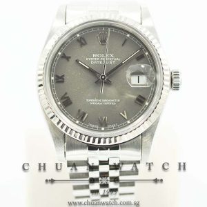 Rolex Vintage Gents DateJust 36mm 16014 Grey Roman - Discontinued