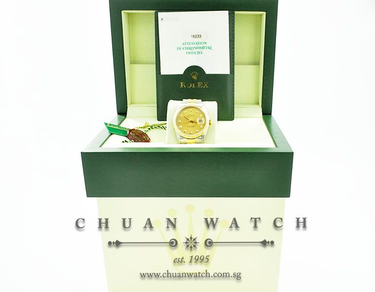 Rolex Gents DateJust 36mm 16233 Champagne Sunburst Diamonds - Discontinued - Image 5