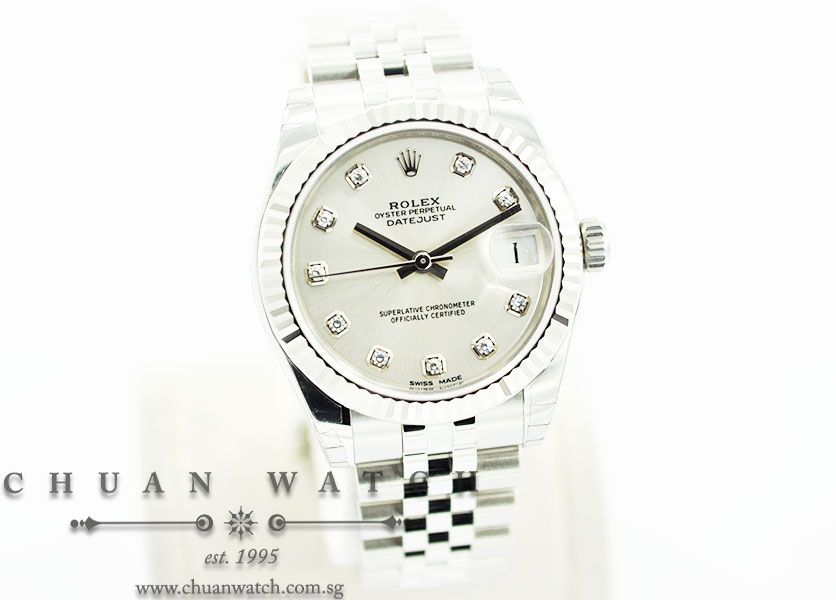 Rolex Boys DateJust 31mm 178274 Silver Sunburst Diamonds - Image 3