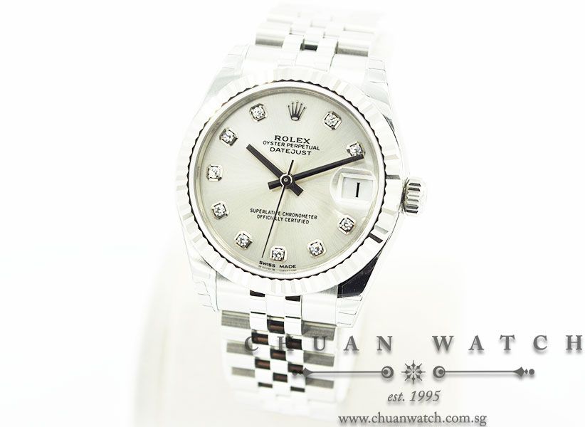 Rolex Boys DateJust 31mm 178274 Silver Sunburst Diamonds - Image 2