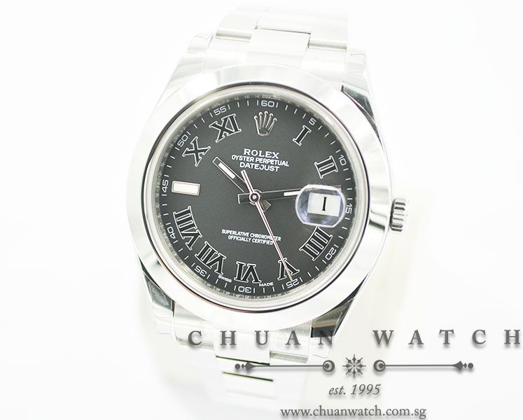 Rolex DateJust II 116300 Black Painted Roman - Image 2