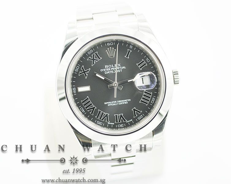Rolex DateJust II 116300 Black Painted Roman - Image 3