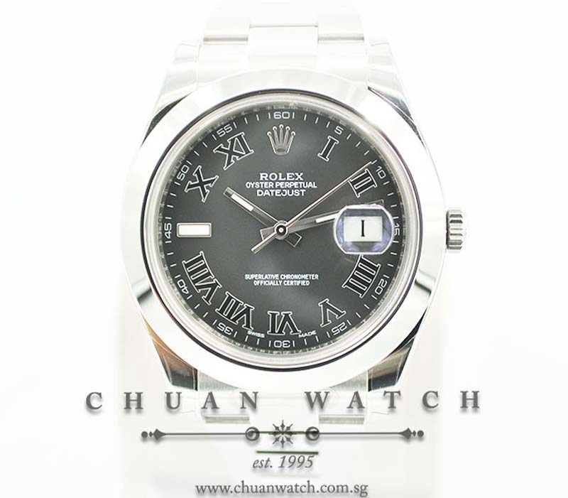 Rolex DateJust II 116300 Black Painted Roman