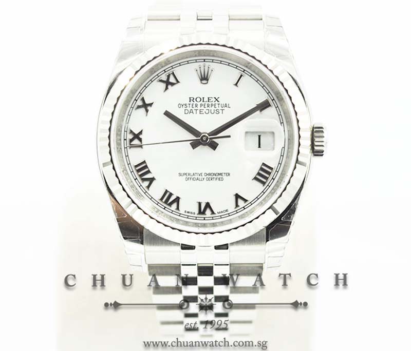 Rolex Gents DateJust 36mm 116234 White Roman