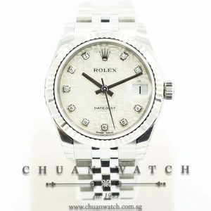 Rolex Boys DateJust 31mm 178274 Silver Jubilee Diamonds