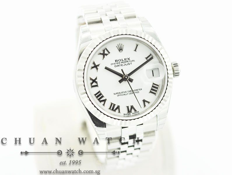 Rolex Boys DateJust 31mm 178274 White Roman - Image 3