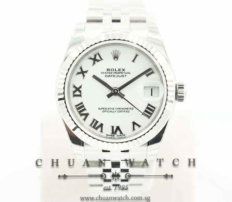 Rolex Boys DateJust 31mm 178274 White Roman