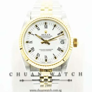 Rolex Boys DateJust 31mm 68273 White Roman - Discontinued