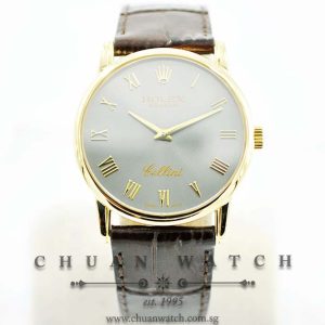 Rolex Ladies Cellini 32mm 5116 Grey Sunburst Roman - Discontinued