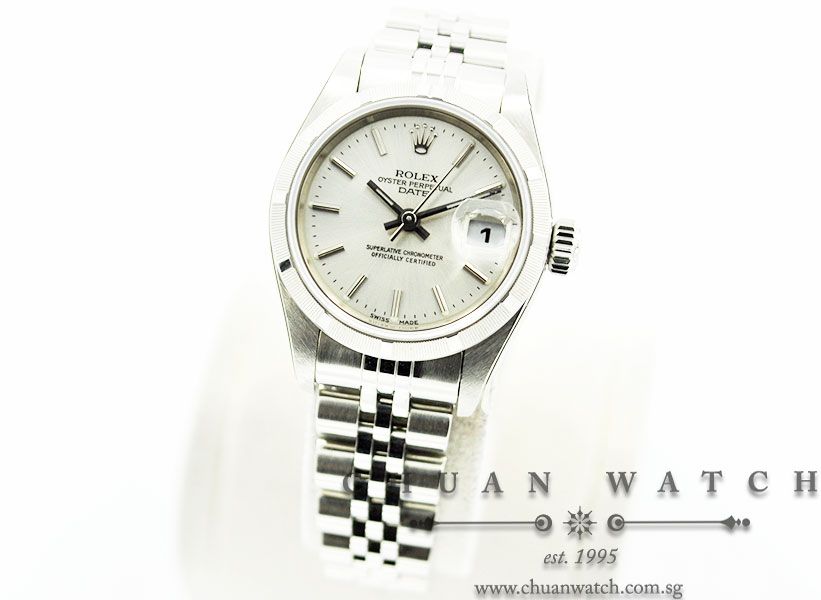 Rolex Ladies DateJust 26mm 79190 Silver Sunburst Baton - Discontinued - Image 2