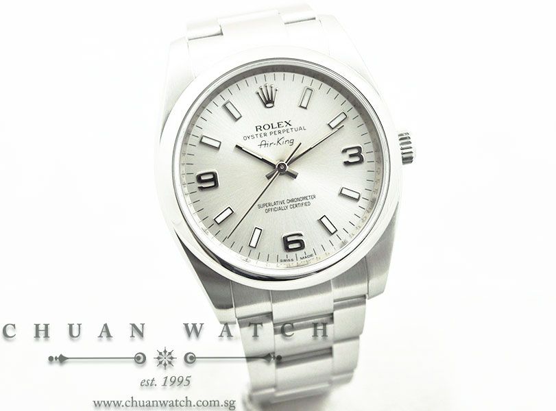 Rolex Gents Oyster Perpetual No-Date Air-King 34mm 114200 Silver Sunburst 3.6.9 - Image 3