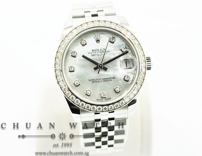 Rolex Boys DateJust 31mm 178384 White MOP Diamonds - Image 3