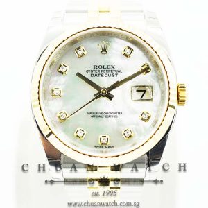 Rolex Gents DateJust 36mm 116233 White MOP Diamonds