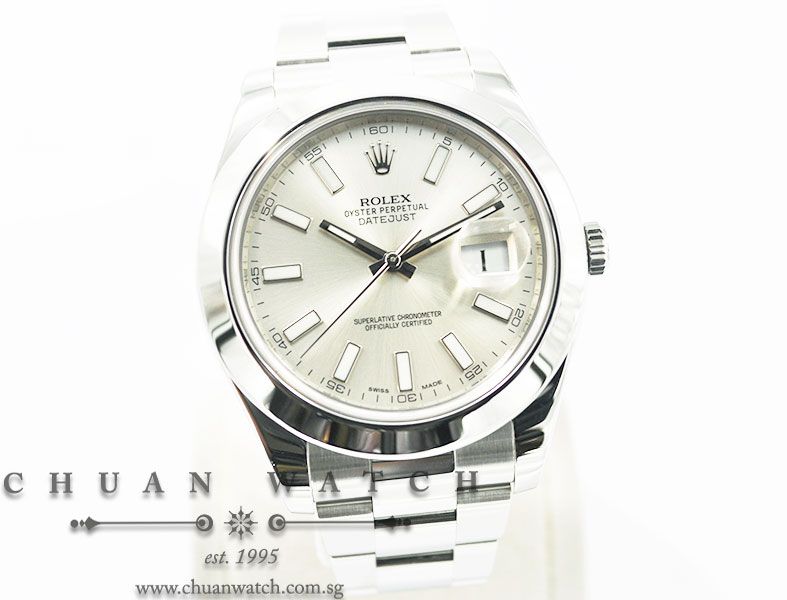Rolex DateJust II 116300 Silver Sunburst Index - Discontinued - Image 3