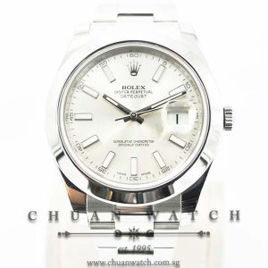 Rolex DateJust II 116300 Silver Sunburst Index - Discontinued