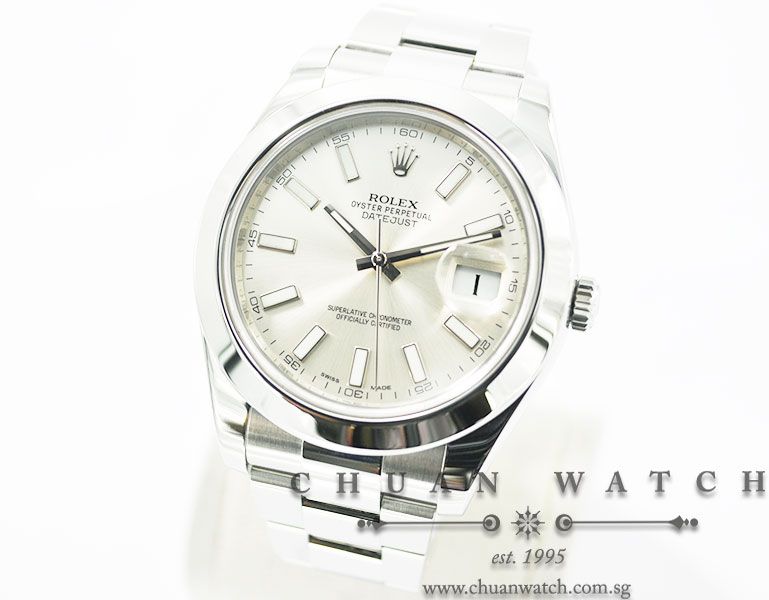 Rolex DateJust II 116300 Silver Sunburst Index - Discontinued - Image 2