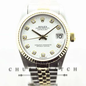 Rolex Boys DateJust 31mm 68273 White Diamonds - Discontinued