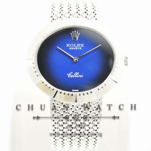 Rolex Vintage Ladies Cellini 33mm 4319/9 Blue Vignette Discontinued