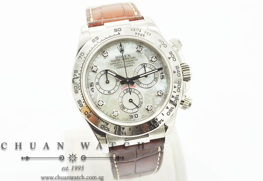 Rolex Cosmograph Daytona 116519 White MOP Diamonds - Image 3