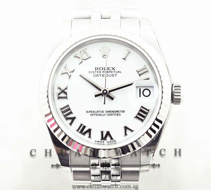Rolex Boys DateJust 31mm 178274 White Roman