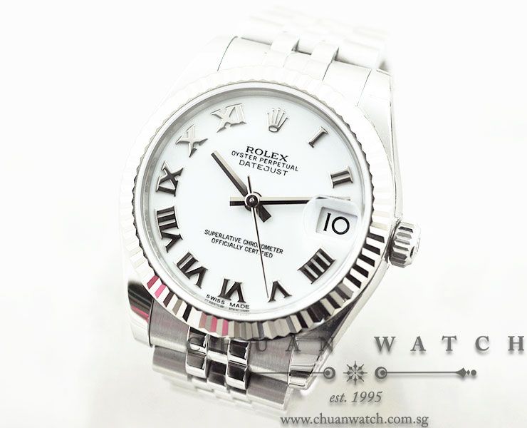 Rolex Boys DateJust 31mm 178274 White Roman - Image 2