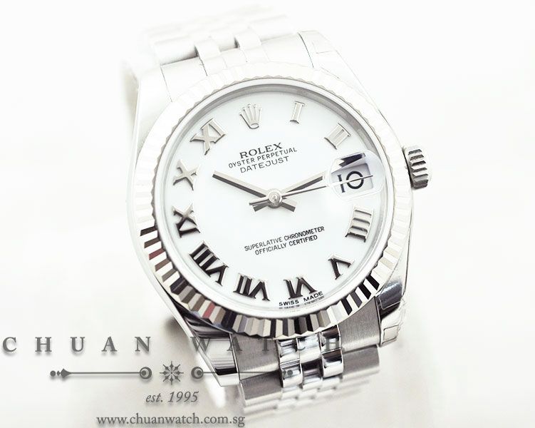 Rolex Boys DateJust 31mm 178274 White Roman - Image 3