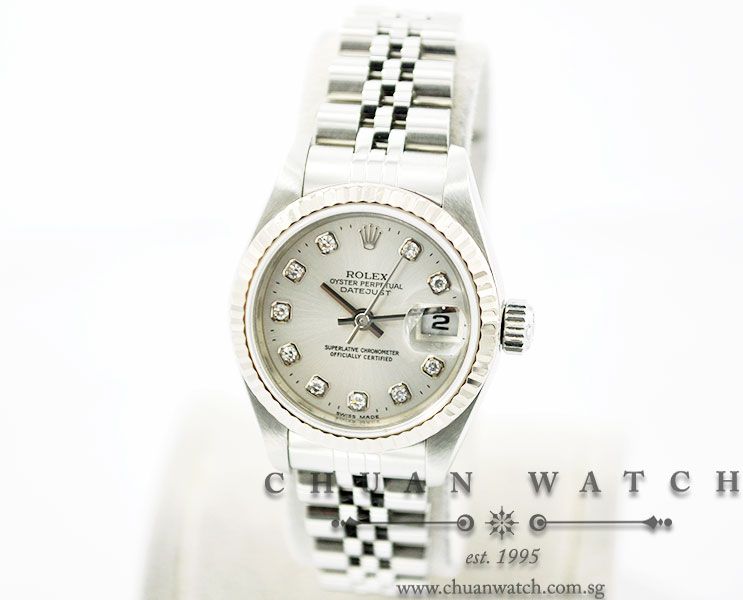 Rolex Ladies DateJust 26mm 79174 Silver Sunburst Diamonds - Discontinued - Image 2