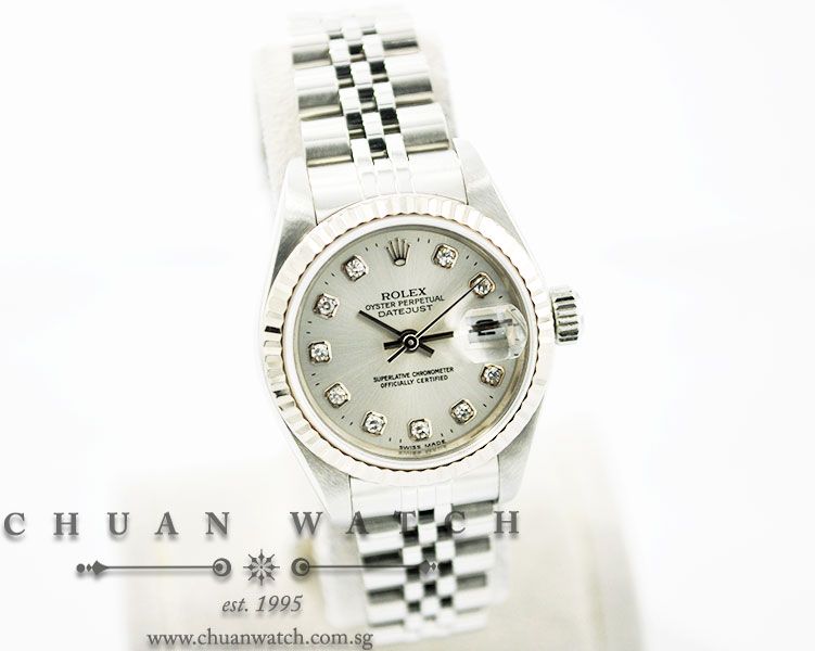Rolex Ladies DateJust 26mm 79174 Silver Sunburst Diamonds - Discontinued - Image 3