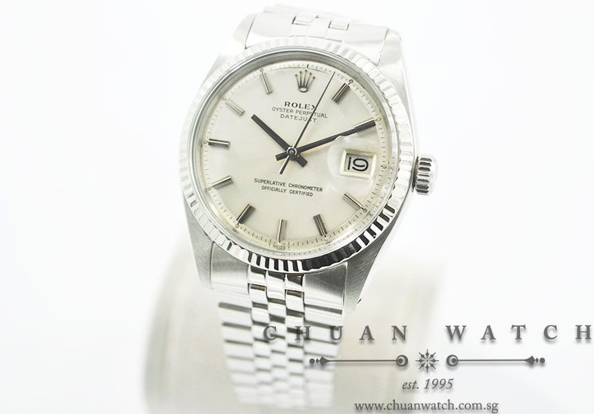 Rolex Vintage Gents DateJust 36mm 1601-4 Silver Sunburst Baton - Discontinued - Image 2