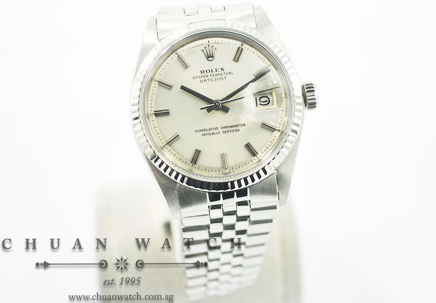 Rolex Vintage Gents DateJust 36mm 1601-4 Silver Sunburst Baton - Discontinued - Image 3