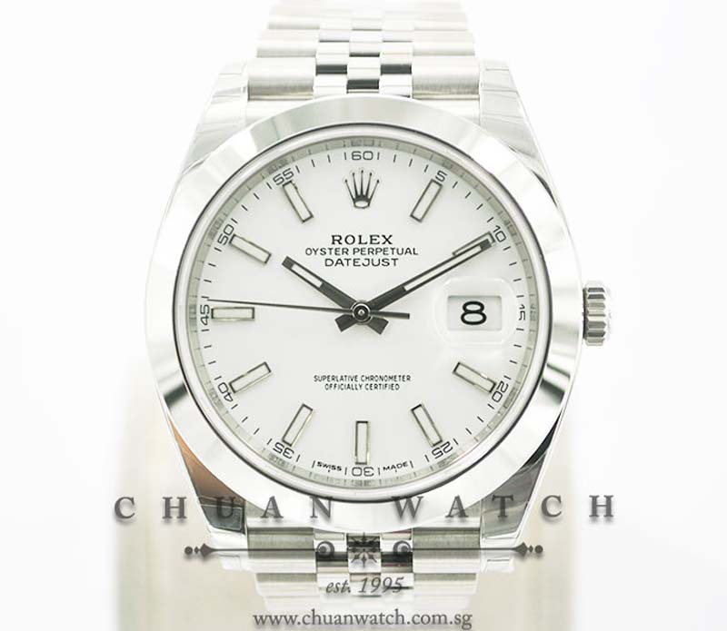 Rolex DateJust 41 126300 White Index