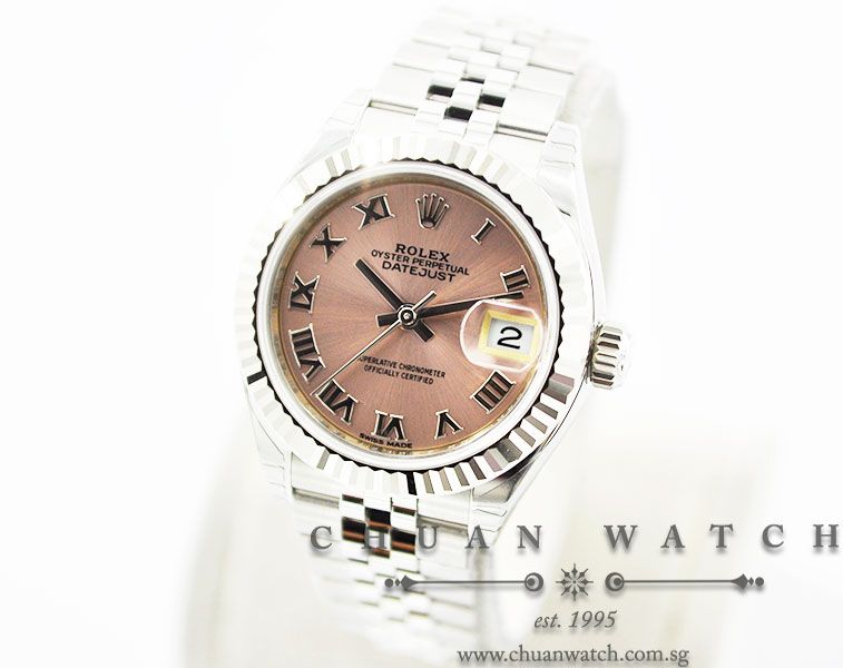 Rolex Lady-DateJust 28 279174 Pink Sunburst Roman - Image 2