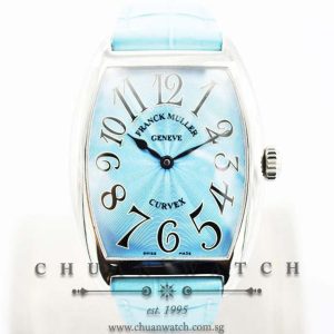 Franck Muller Ladies Cintree Curvex Quartz 7502 QZ Baby Blue Arabic