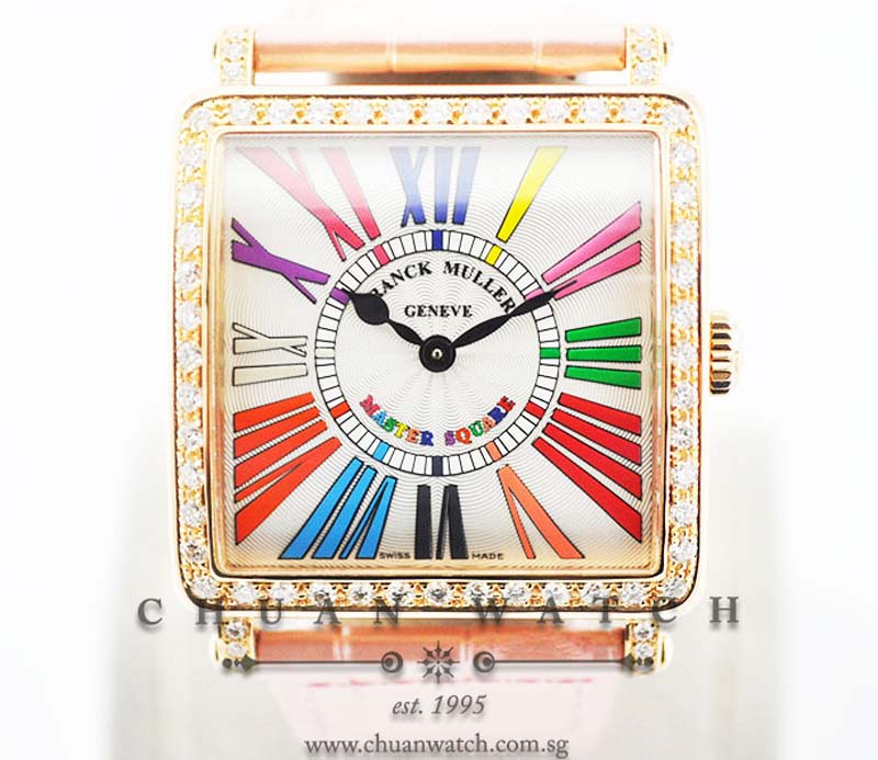 Franck Muller Master Square Quartz Rose Gold Color Dream 33mm 6002 M B