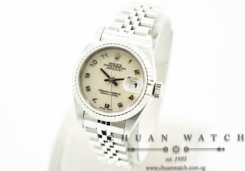 Rolex Ladies DateJust 26mm 69174 Ivory Jubilee Arabic - Discontinued - Image 2