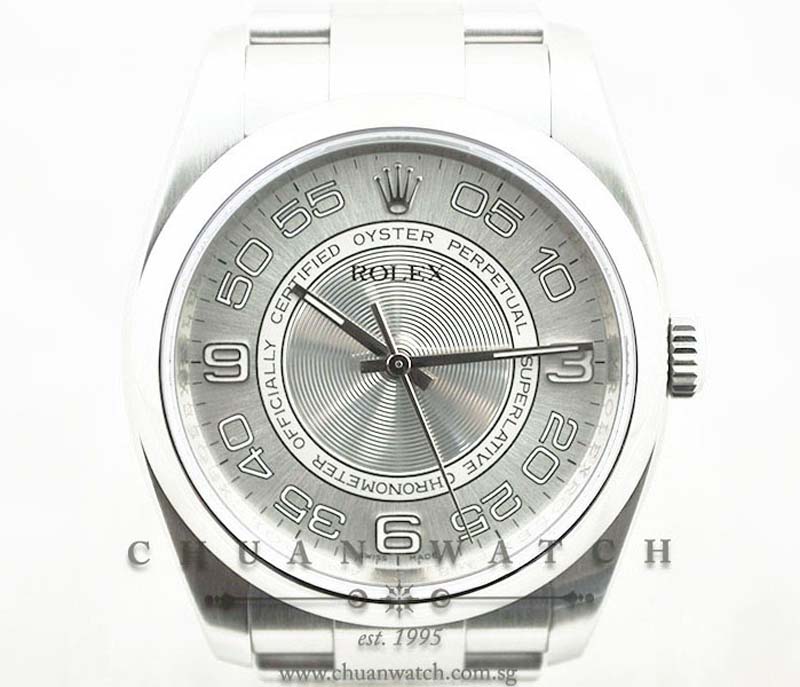 Rolex Gents Oyster Perpetual 36mm 116000 Silver Concentric Arabic 3.6.9