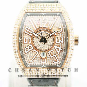 Franck Muller Vanguard Rose Gold Pave-Set Diamonds V 45 SC DT 5N TT