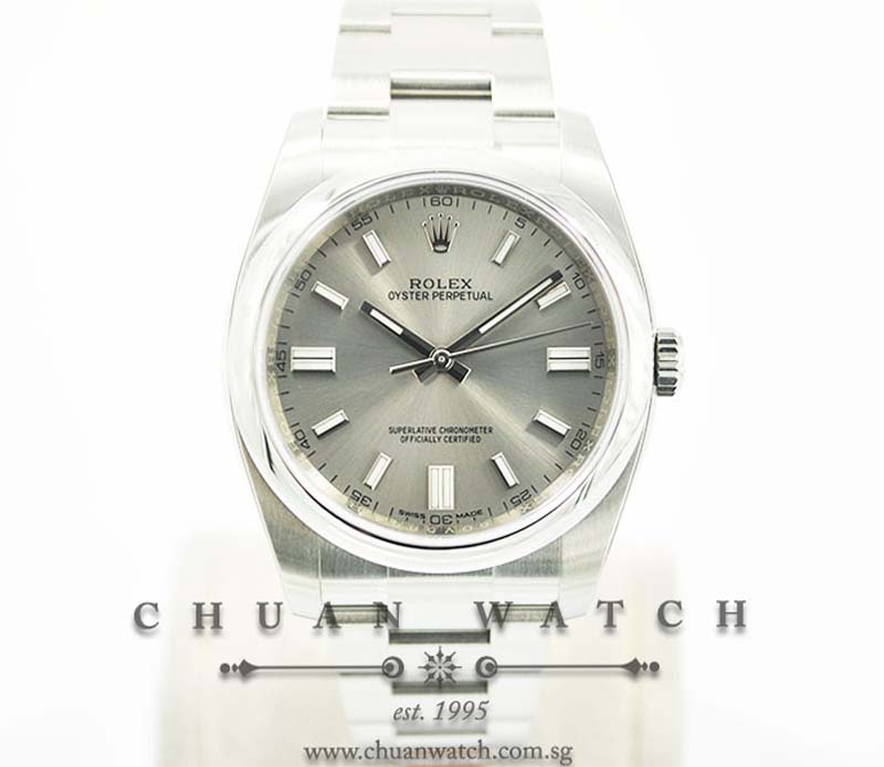 Rolex Gents Oyster Perpetual 36mm 116000 Steel Sunburst Index