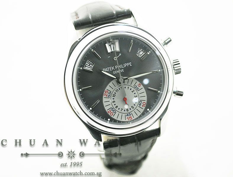 Patek Philippe Annual Calendar Flyback Chronograph Platinum 40.5mm 5960P-001 - Image 3