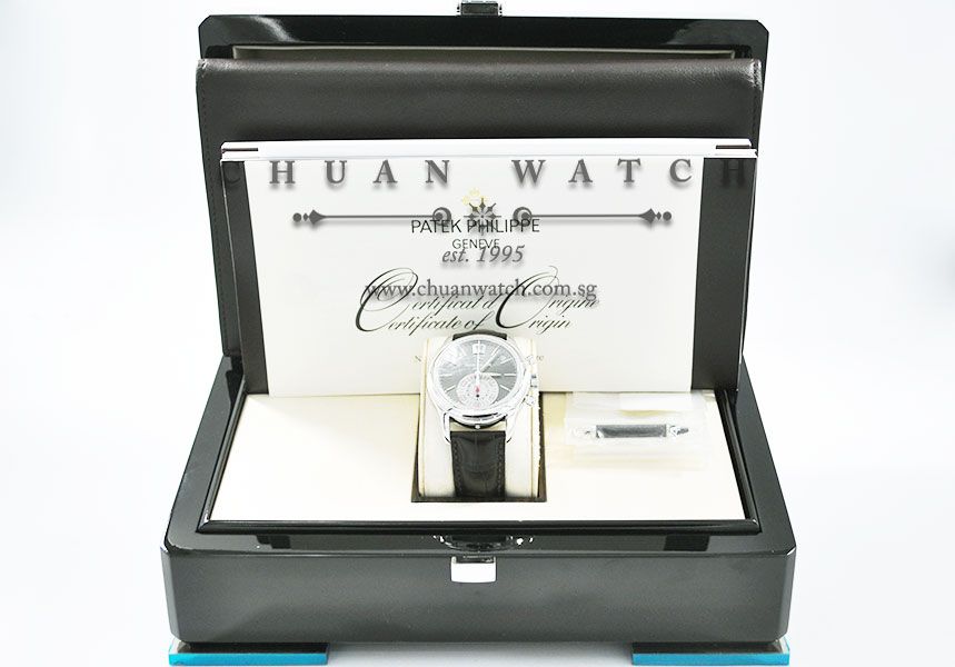 Patek Philippe Annual Calendar Flyback Chronograph Platinum 40.5mm 5960P-001 - Image 5