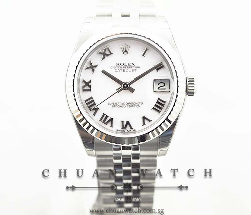 Rolex Boys DateJust 31mm 178274 Pink MOP Roman